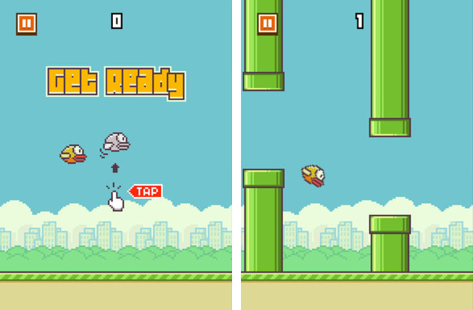 Žaidimas „Flappy Birds“
